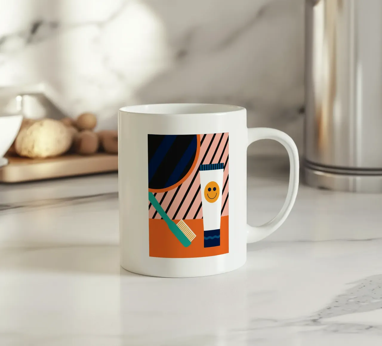 Spazzolino e dentifricio tazza in ceramica da LOOK DIFFERENT