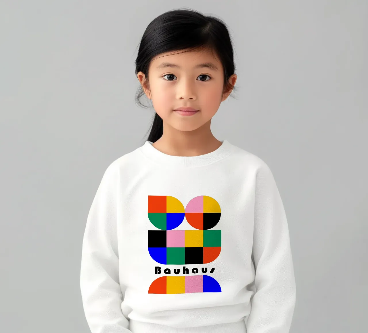 Bauhaus Geometric Shapes Color Block Art Print sudadera para niño de NorwesClub