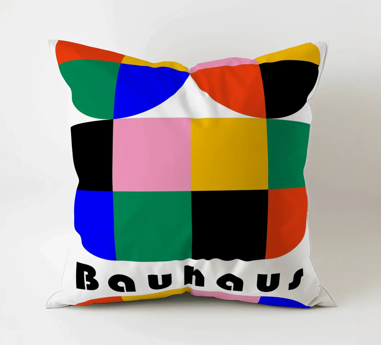 Stampa d'arte Bauhaus Forme geometriche a blocchi di colore cuscino da NorwesClub