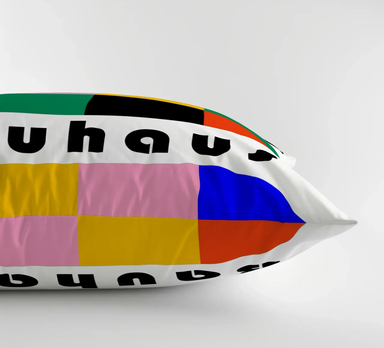 Stampa d'arte Bauhaus Forme geometriche a blocchi di colore cuscino da NorwesClub