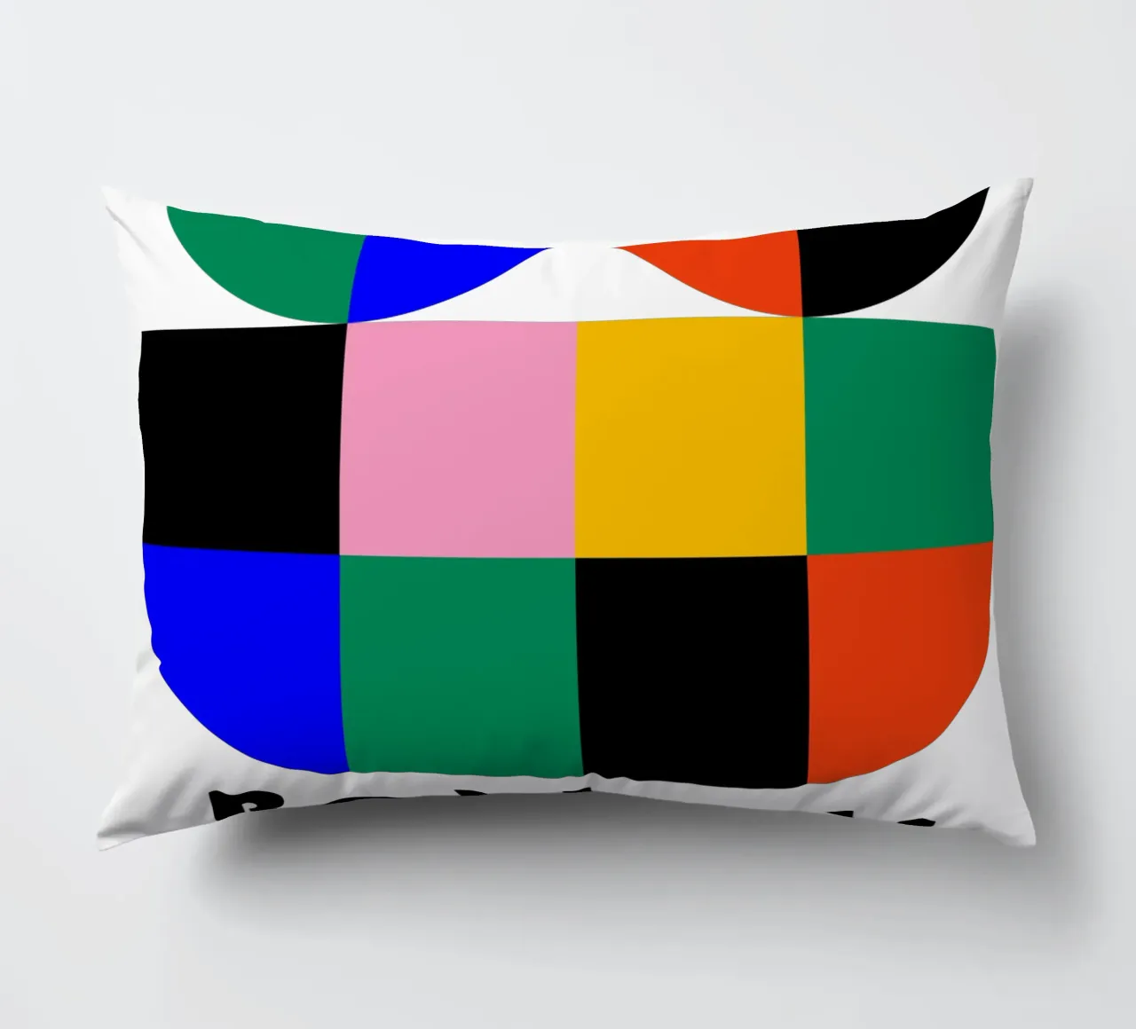 Stampa d'arte Bauhaus Forme geometriche a blocchi di colore cuscino da NorwesClub
