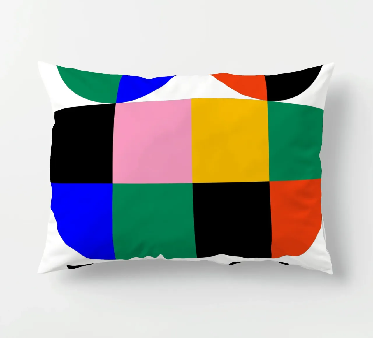 Stampa d'arte Bauhaus Forme geometriche a blocchi di colore cuscino da NorwesClub