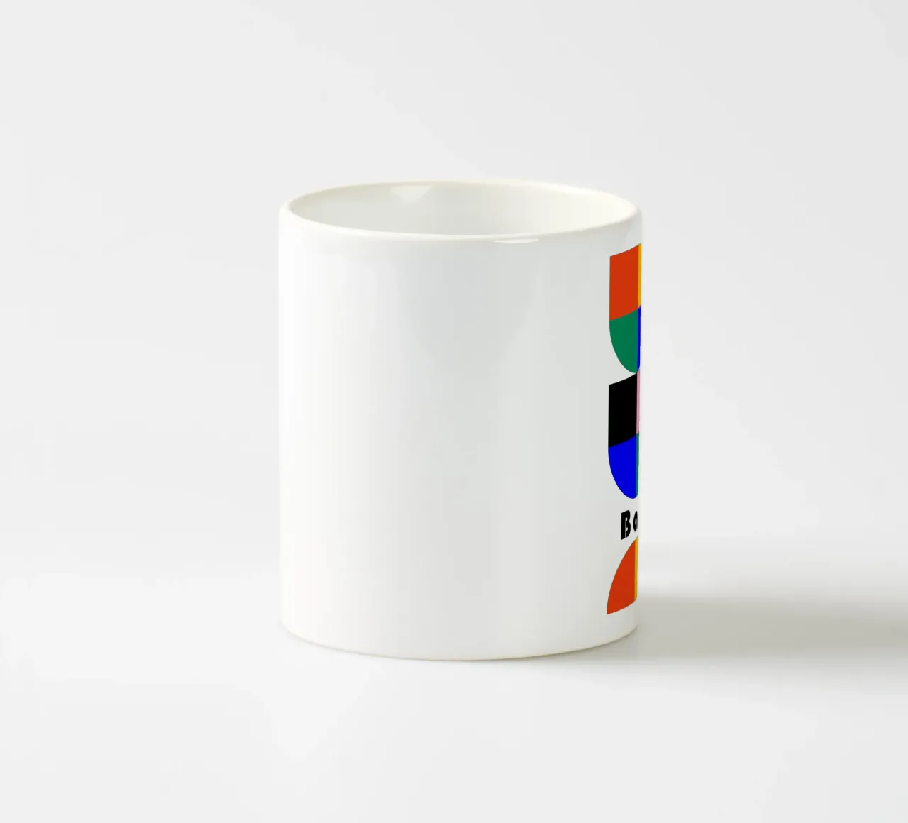 Bauhaus Geometric Shapes Color Block Art Print taza de cerámica de NorwesClub