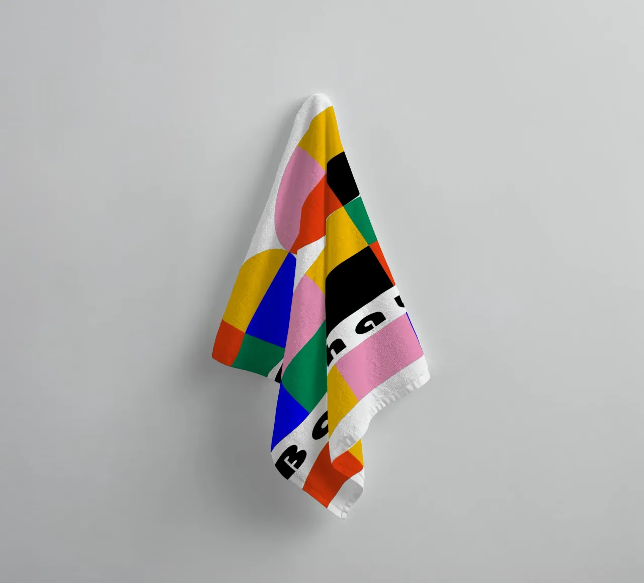 Bauhaus Geometric Shapes Color Block Art Print toalla de baño de NorwesClub
