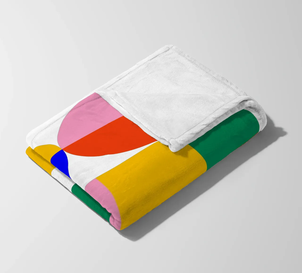Bauhaus Geometric Shapes Color Block Art Print fleece blanket by NorwesClub