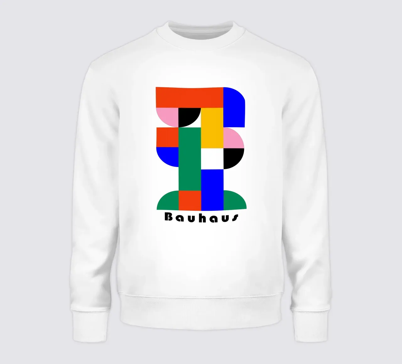Bauhaus Geometric Abstract Color Art Print Design sweat de NorwesClub