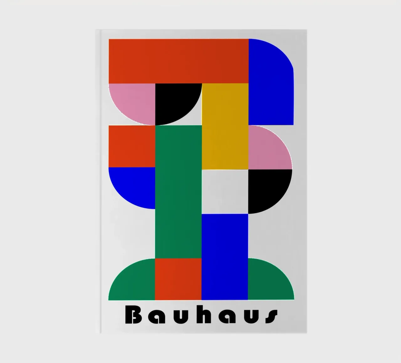 Bauhaus Geometric Abstract Color Art Print Design carnet de notes de NorwesClub