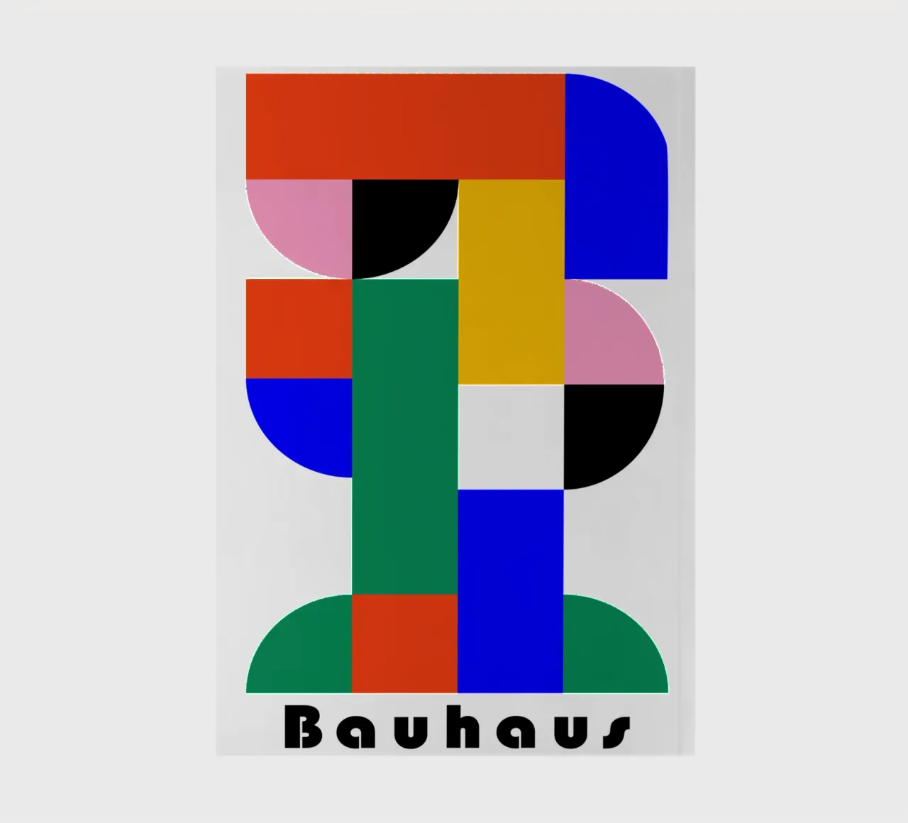 Bauhaus Geometric Abstract Color Art Print Design notebook by NorwesClub