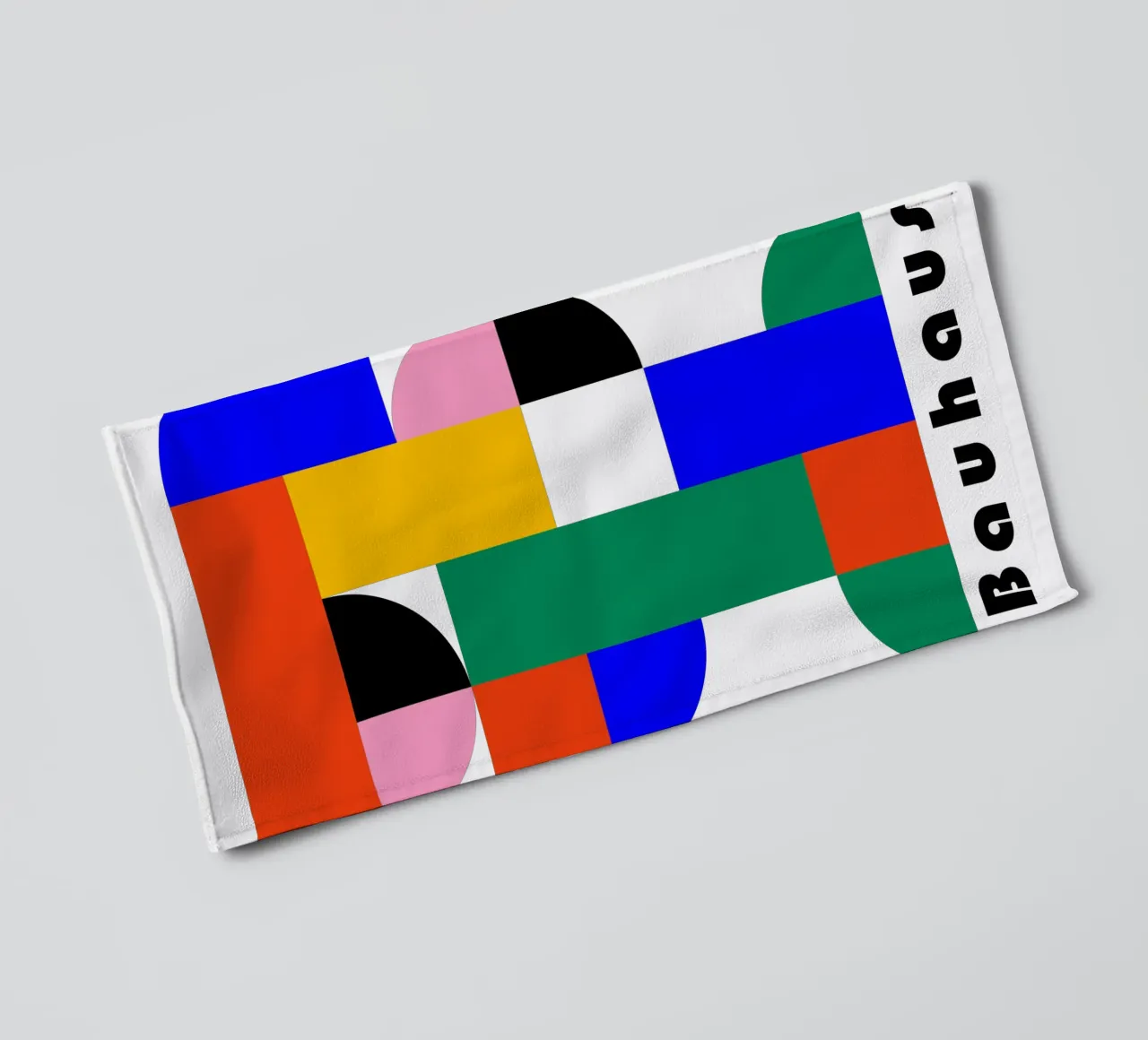 Bauhaus Geometric Abstract Color Art Print Design serviette de bain de NorwesClub