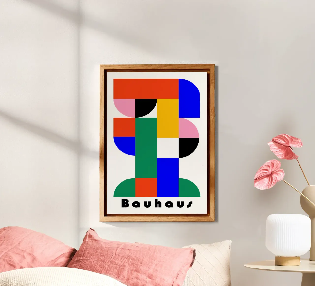 Bauhaus Geometric Abstract Color Art Print Design alu-dibond by NorwesClub