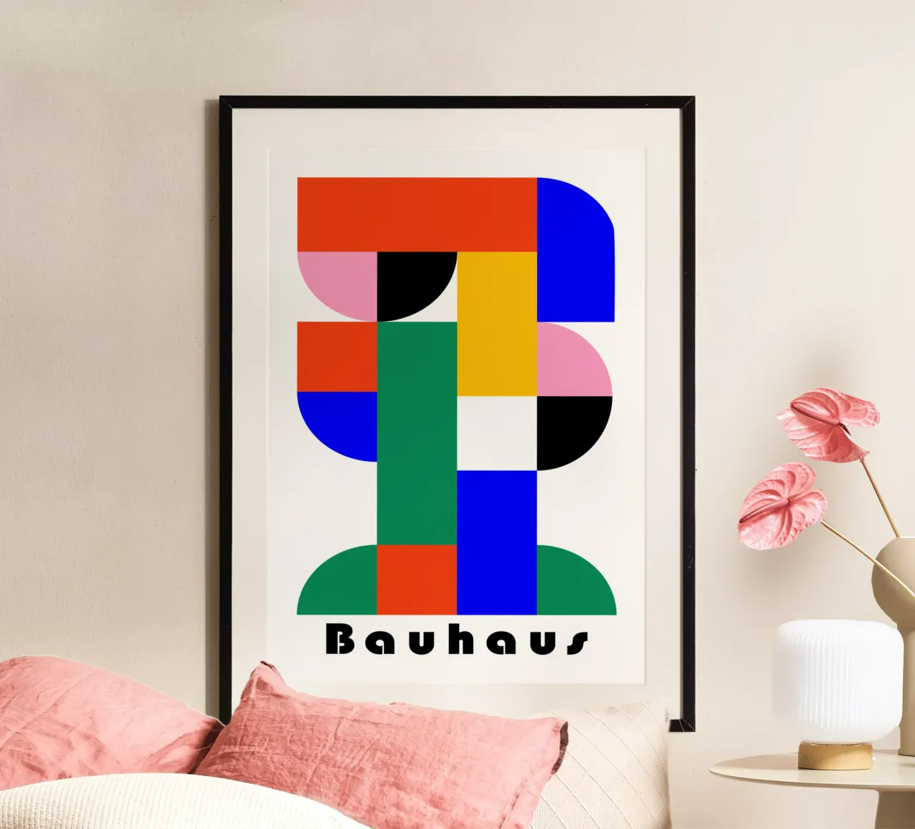 Bauhaus Geometric Abstract Color Art Print Design hahnemühle de NorwesClub