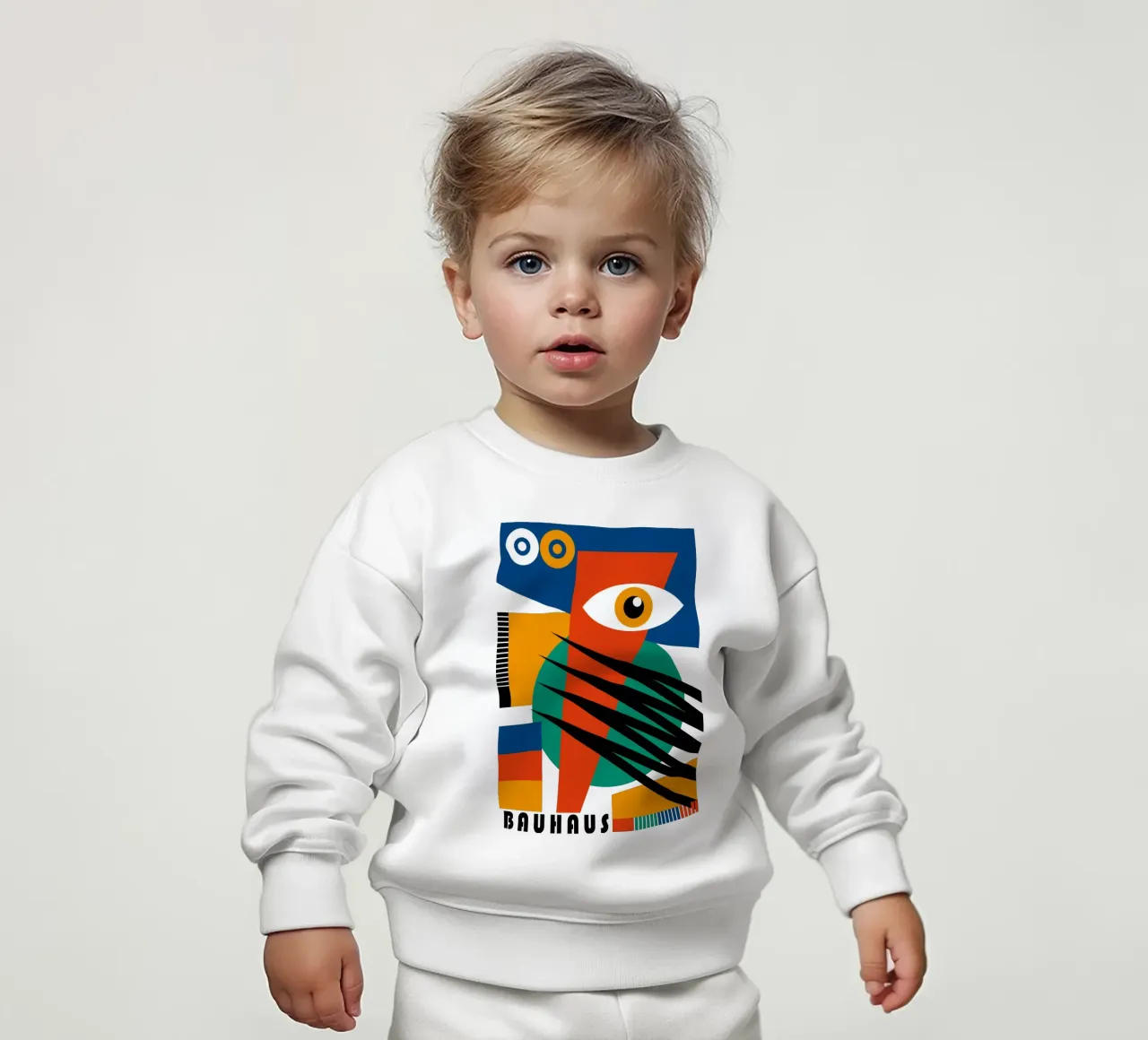 Bauhaus Abstract Eye Geometric Art Print Moder baby sweatshirt by NorwesClub