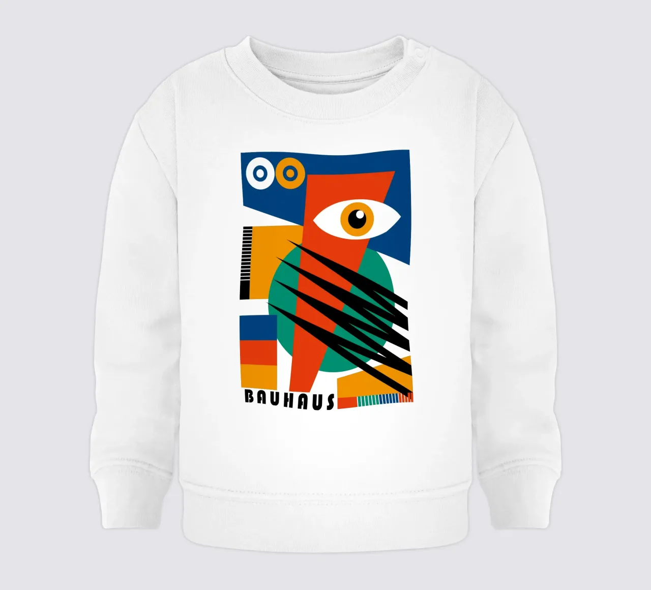 Bauhaus Abstract Eye Geometric Art Print Moder baby sweatshirt by NorwesClub