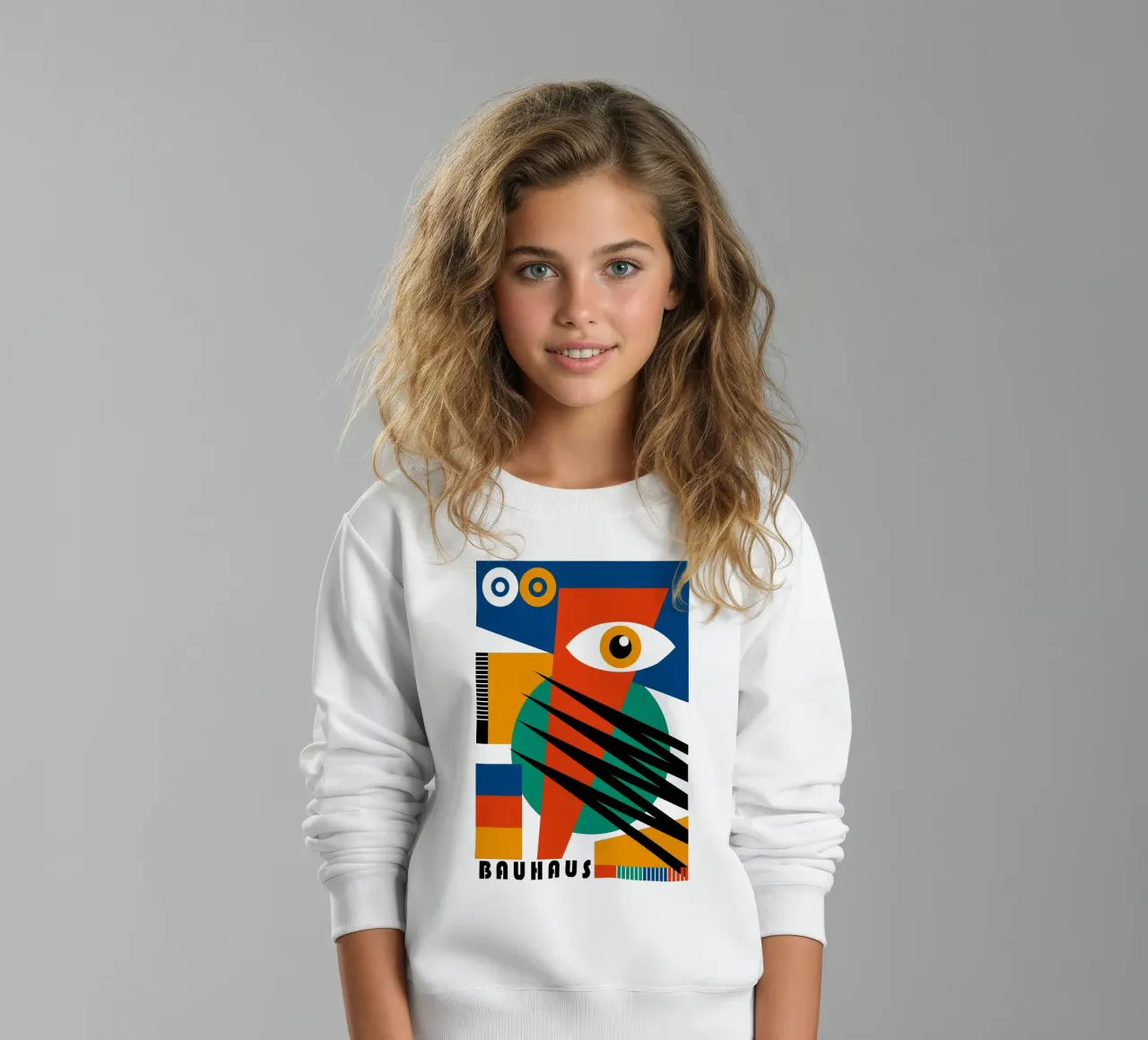 Bauhaus Abstract Eye Geometric Art Print Moder sweat enfant de NorwesClub