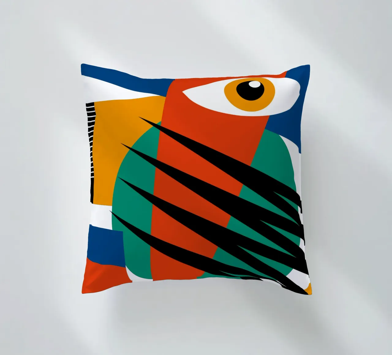 Bauhaus Abstract Eye Geometric Art Print Moder coussin de NorwesClub
