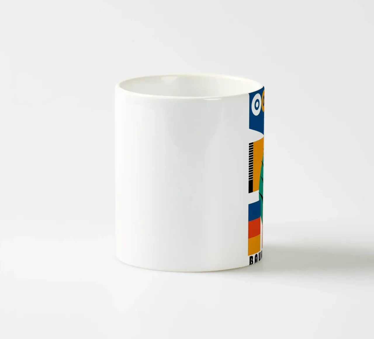 Bauhaus Abstract Oog Geometrische Kunstdruk Moder keramische mok van NorwesClub