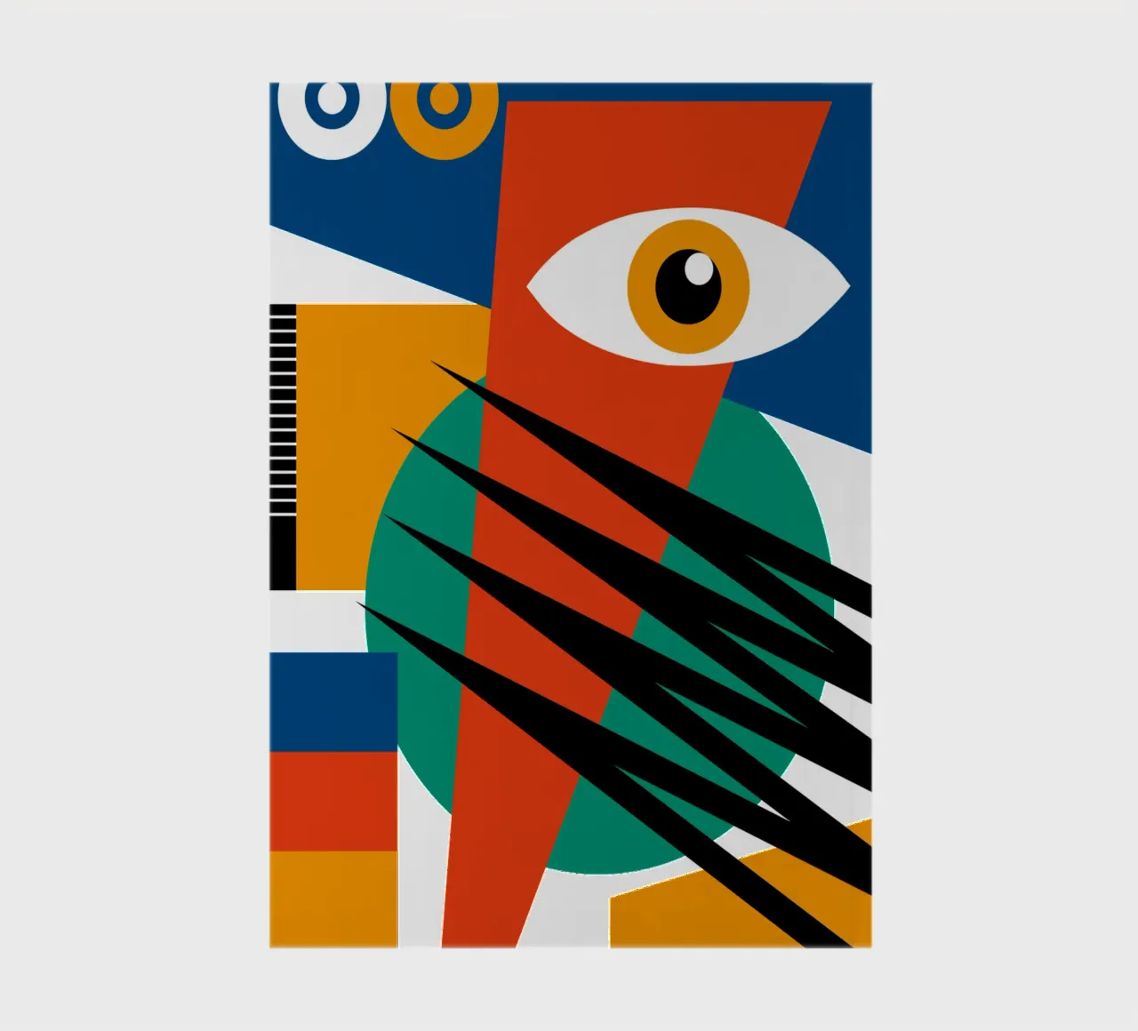Bauhaus Abstract Eye Geometric Art Print Moder notebook by NorwesClub