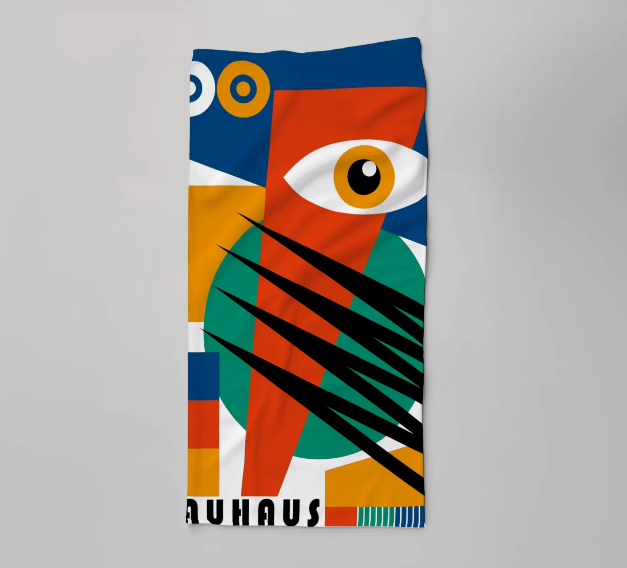 Bauhaus Abstract Eye Geometric Art Print Moder towel by NorwesClub
