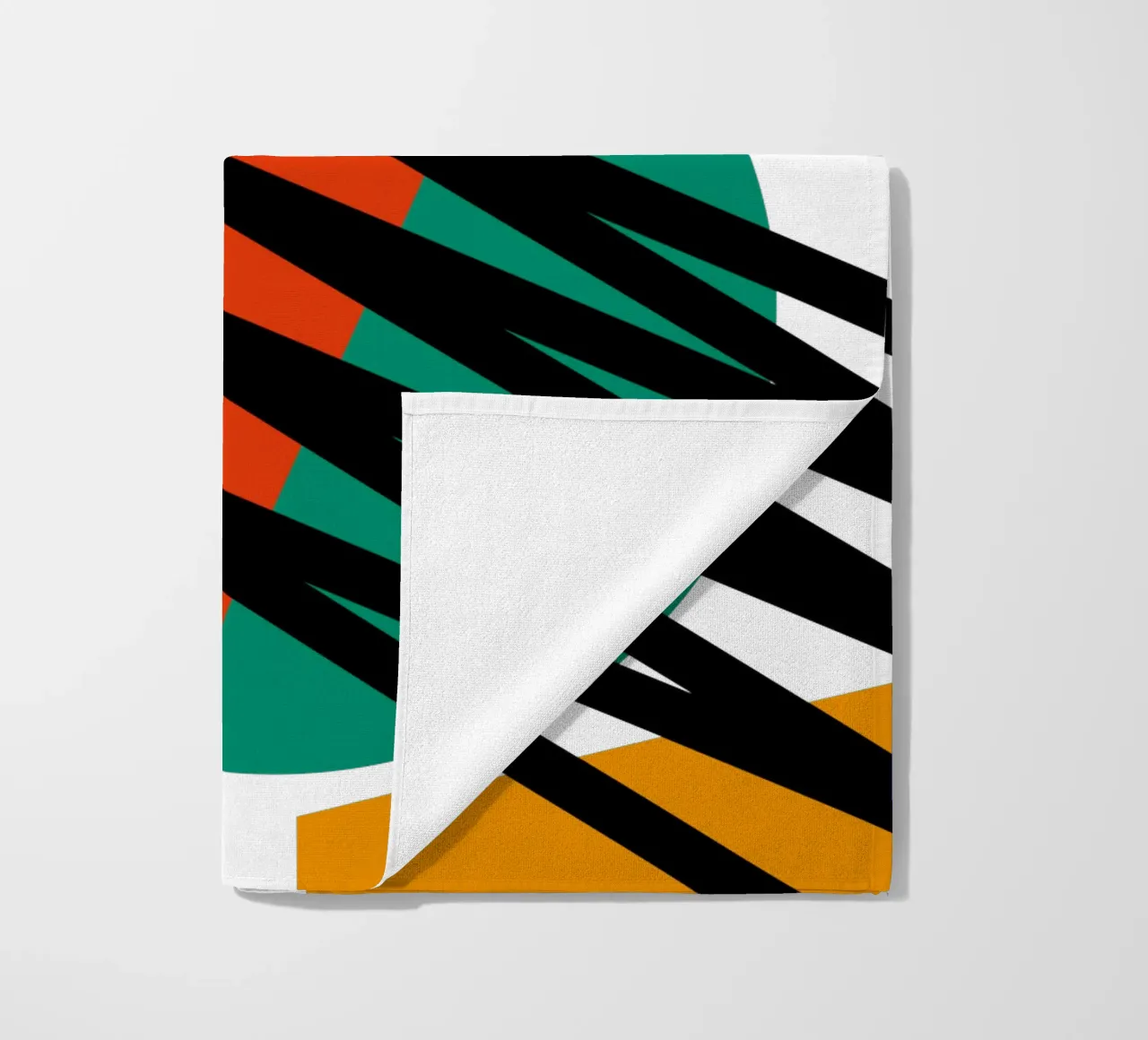 Bauhaus Abstract Eye Geometric Art Print Moder beach towel by NorwesClub
