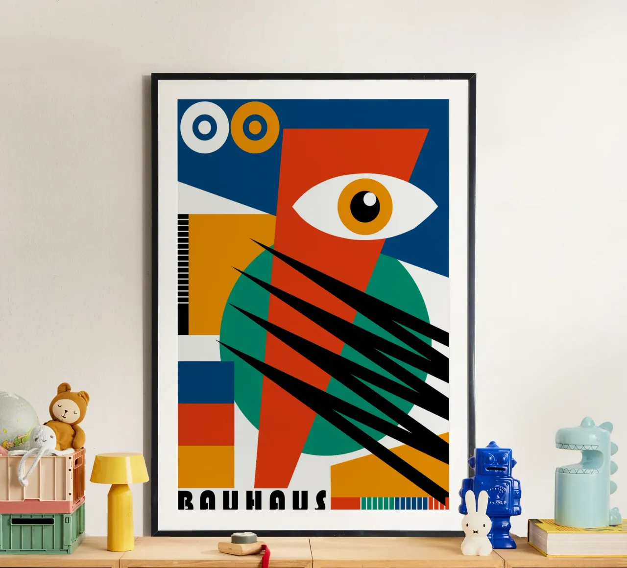 Bauhaus Abstract Eye Geometric Art Print Moder hahnemühle de NorwesClub