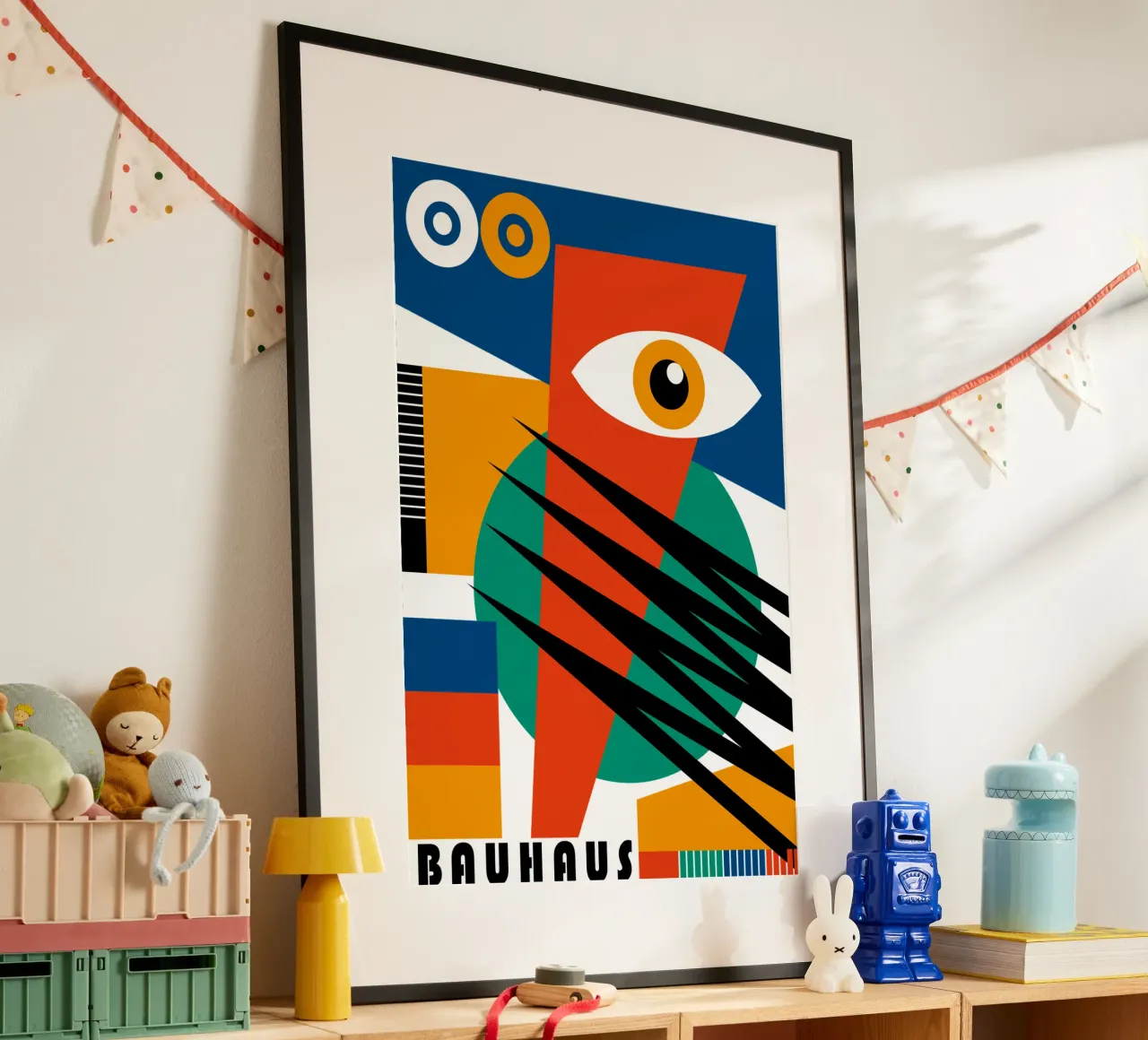 Bauhaus Abstract Eye Geometric Art Print Moder hahnemühle de NorwesClub