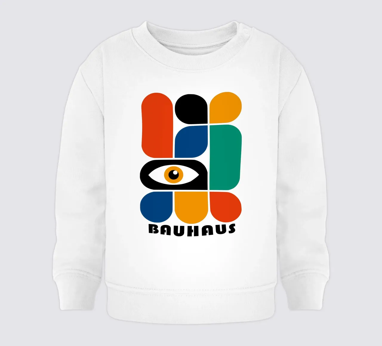 Bauhaus Eye Geometric Shapes Abstract Art Print baby sweatshirt by NorwesClub