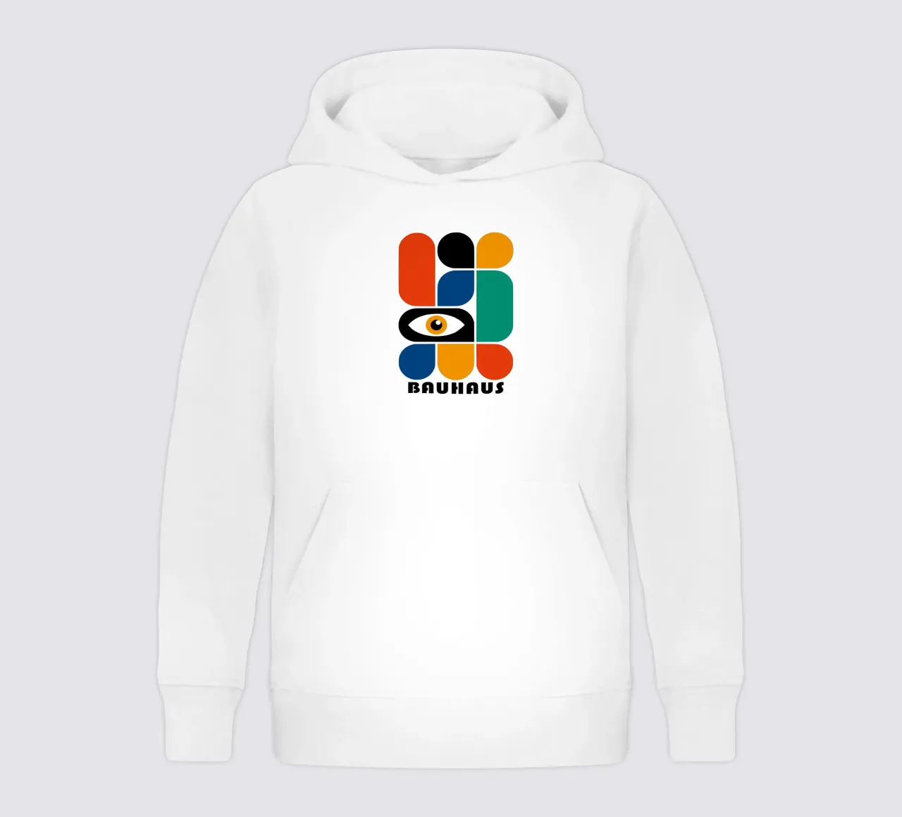 Bauhaus Auge Geometrische Formen Abstrakter Kunstdruck Kinder Hoodie von NorwesClub