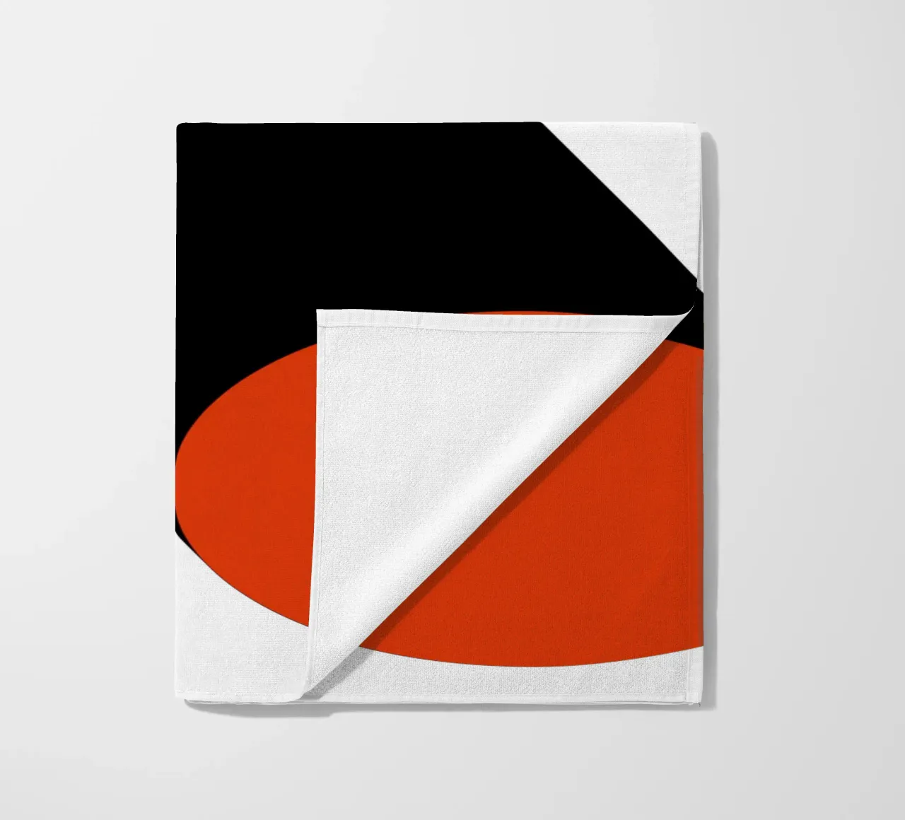 Bauhaus Abstract Geometric Eye Blue Orange Print serviette de plage de NorwesClub