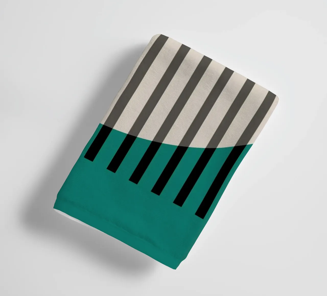 Hamjam Green Abstract Oval Stripes Wall Art Print towel by NorwesClub
