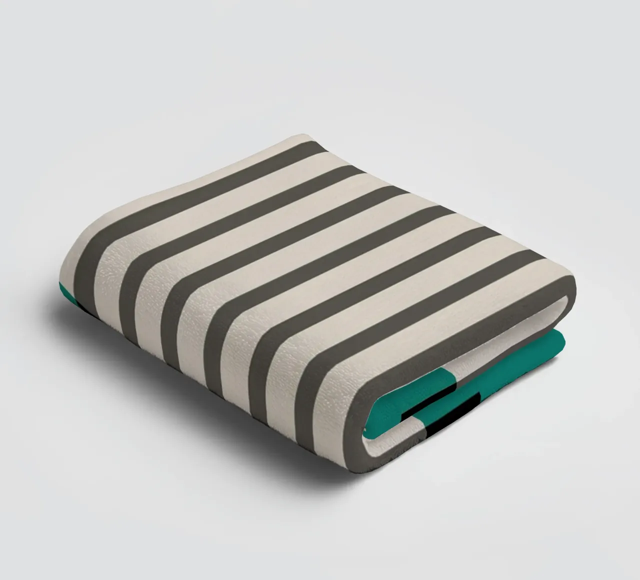 Hamjam Green Abstract Oval Stripes Wall Art Print towel by NorwesClub