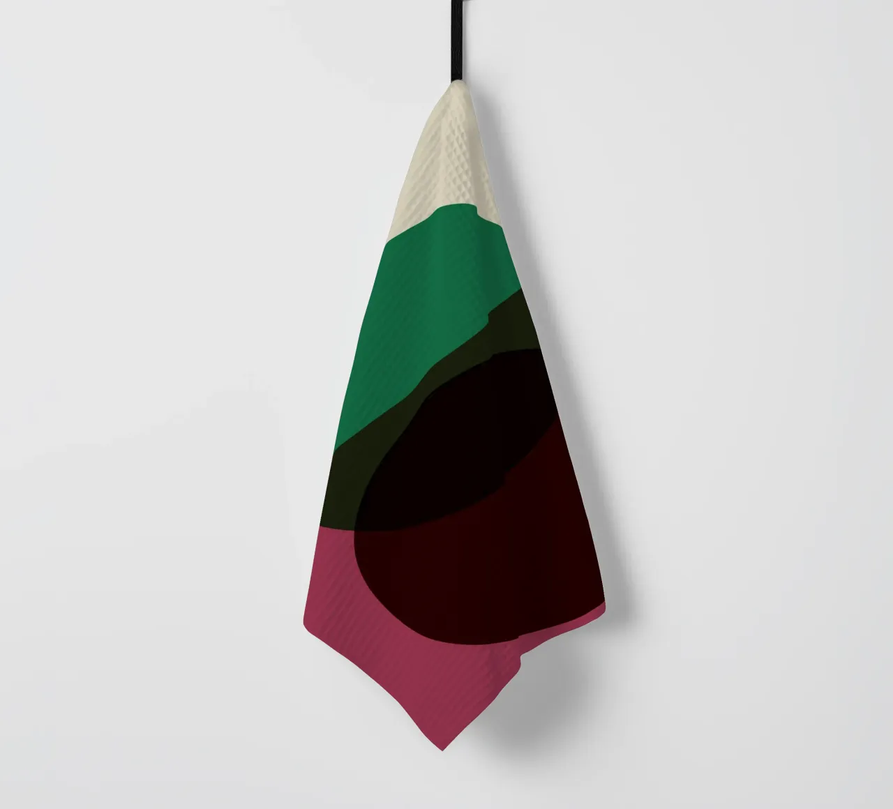 HAMJAM Abstracte Cirkels Groen Bourgondië Muurprint theedoek van NorwesClub