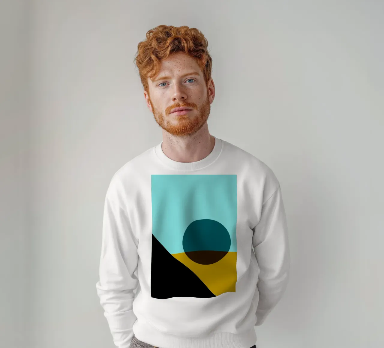 Impresión artística minimalista de círculos geométricos Bauhaus sudadera de NorwesClub