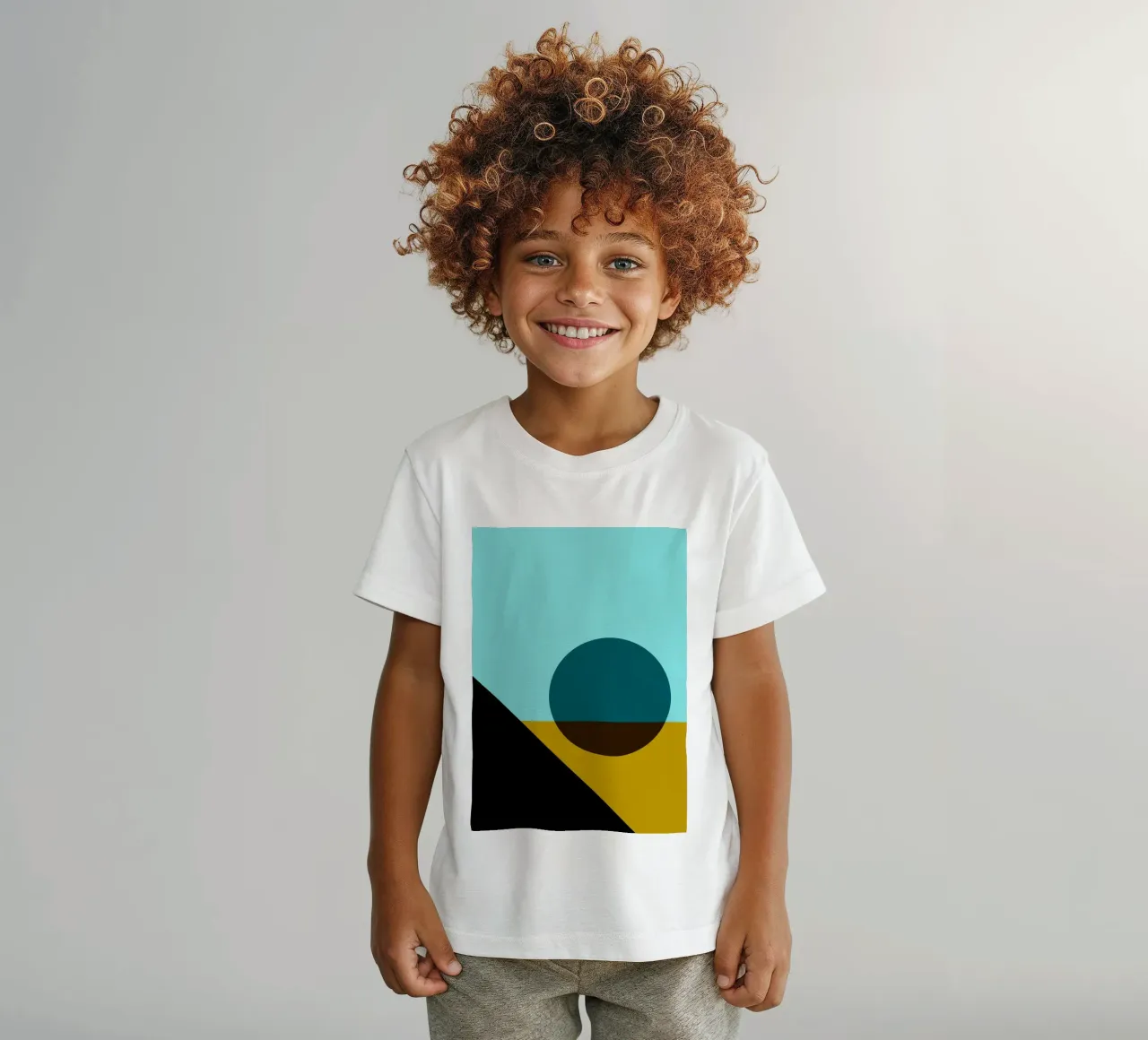 Bauhaus Minimalist Geometrischer Kreis Kunstdruck Kinder T-Shirt von NorwesClub