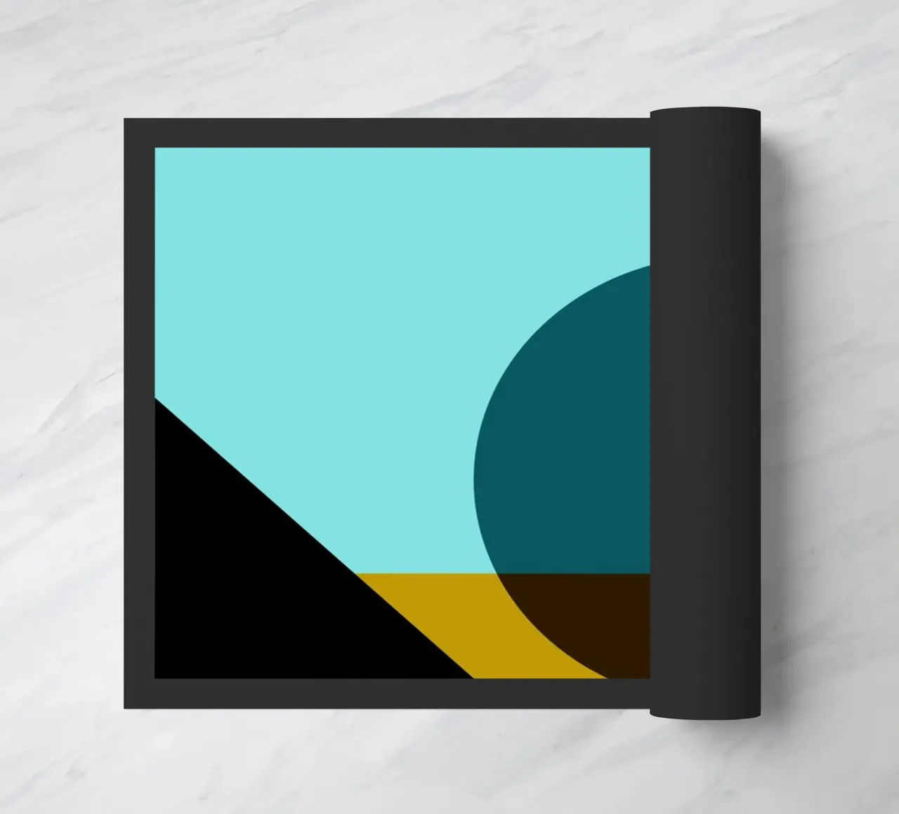 Stampa d'arte del cerchio geometrico minimalista Bauhaus zerbino da NorwesClub