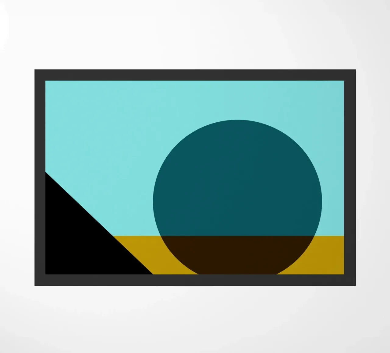 Stampa d'arte del cerchio geometrico minimalista Bauhaus zerbino da NorwesClub