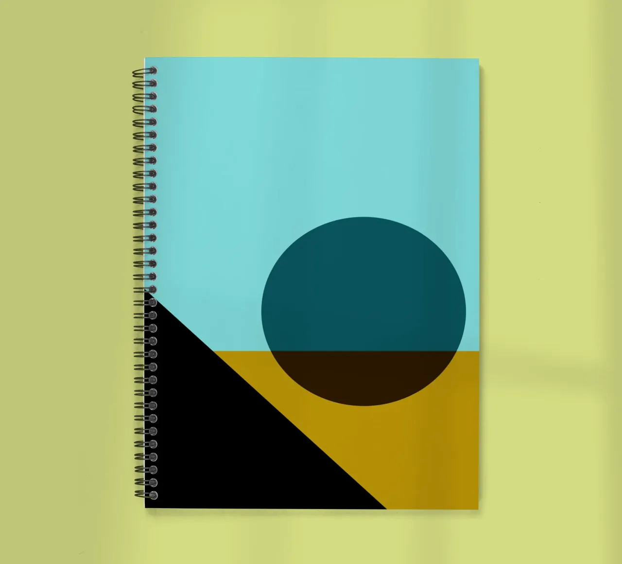Bauhaus Minimalist Geometric Circle Art Print spiral notebook by NorwesClub