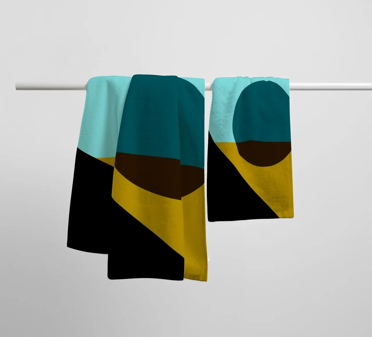 Bauhaus Minimalist Geometric Circle Art Print towel by NorwesClub