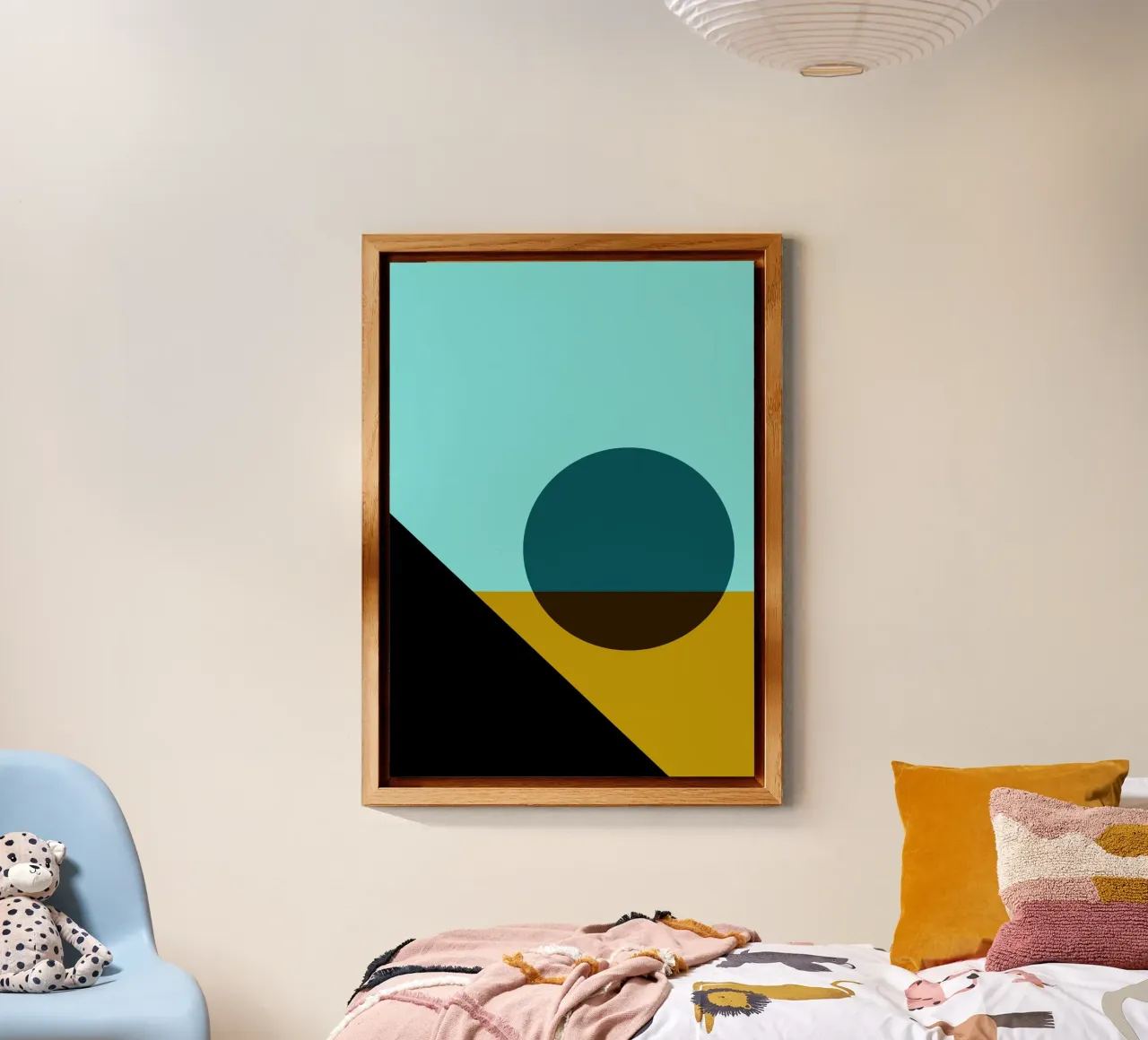 Bauhaus Minimalist Geometric Circle Art Print alu-dibond by NorwesClub