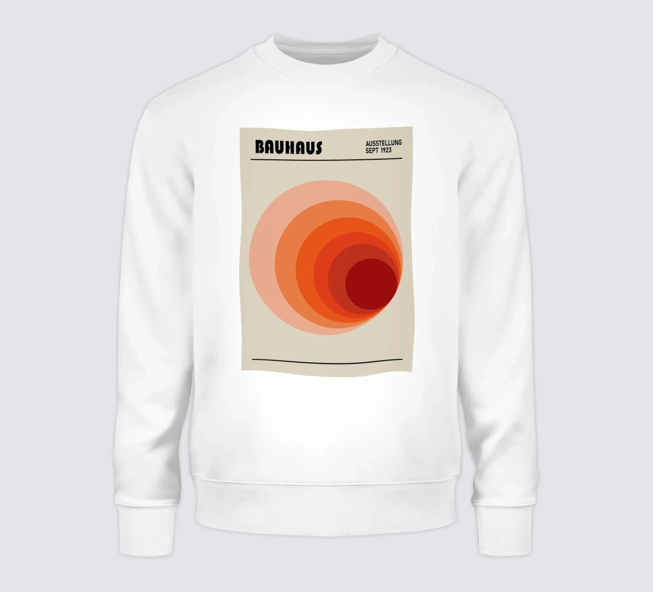 Bauhaus 1923 Ausstellungsplakat Kreis Farbverlauf Sweatshirt von NorwesClub