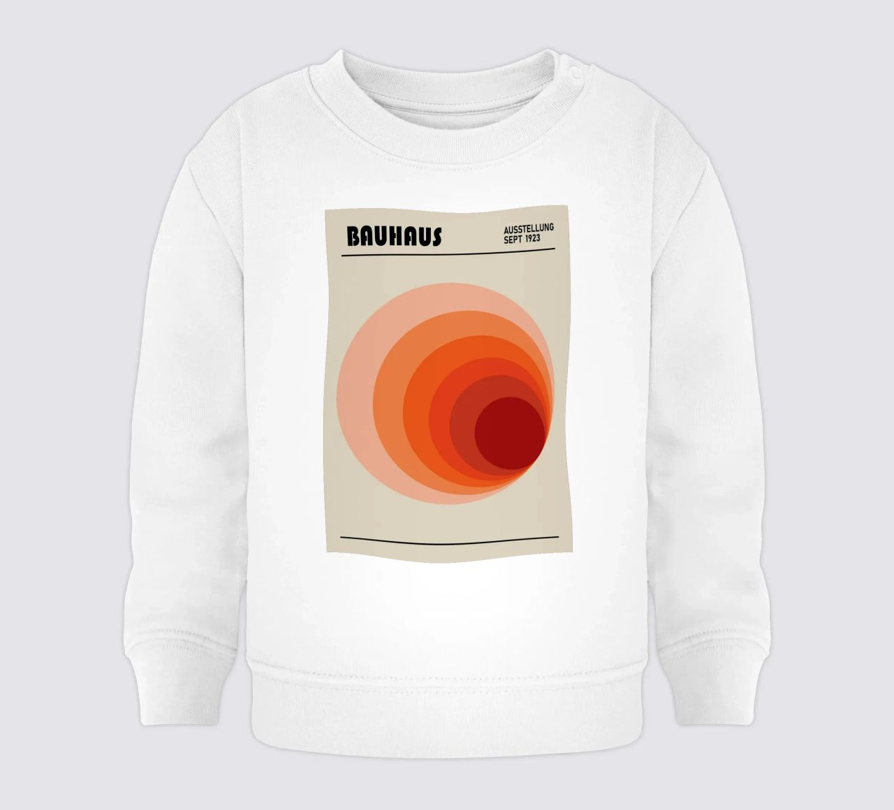 Bauhaus 1923 Ausstellungsplakat Kreis Farbverlauf Baby Sweatshirt von NorwesClub