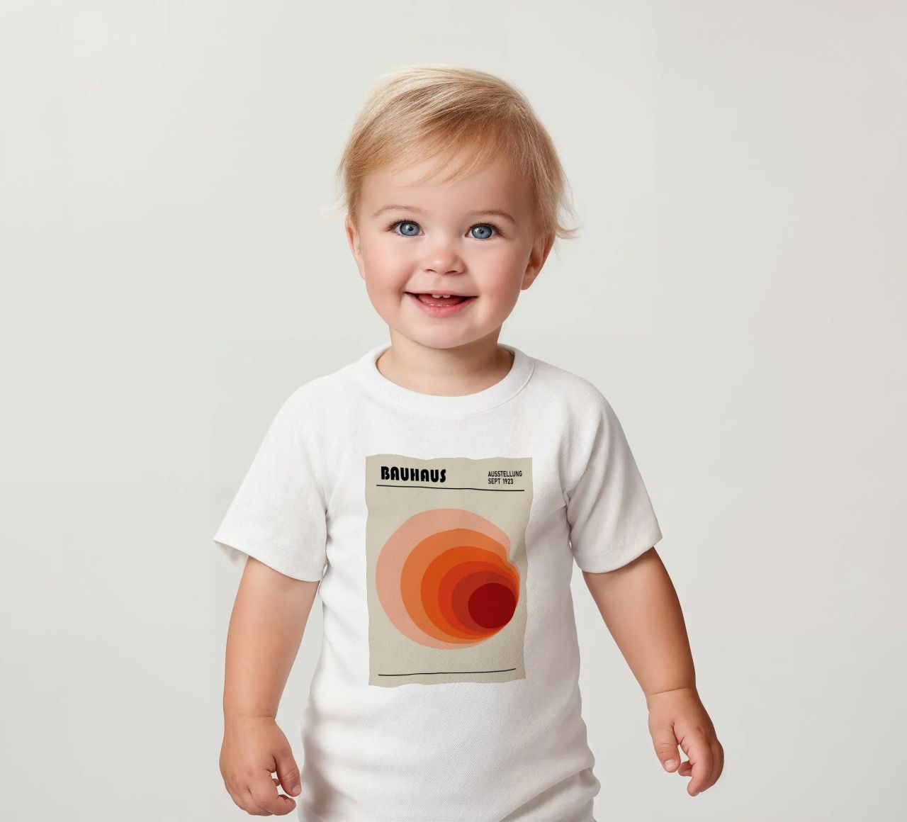 Bauhaus 1923 Ausstellungsplakat Kreis Farbverlauf Baby T-Shirt von NorwesClub