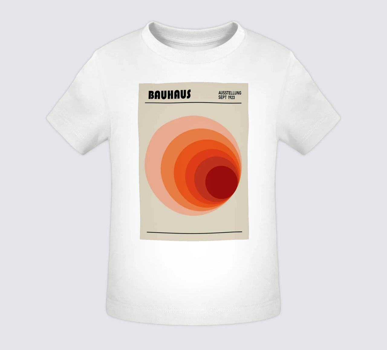 Bauhaus 1923 Ausstellungsplakat Kreis Farbverlauf Baby T-Shirt von NorwesClub