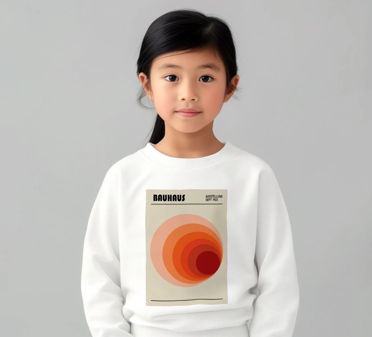 Bauhaus 1923 Ausstellungsplakat Kreis Farbverlauf Kinder Sweatshirt von NorwesClub