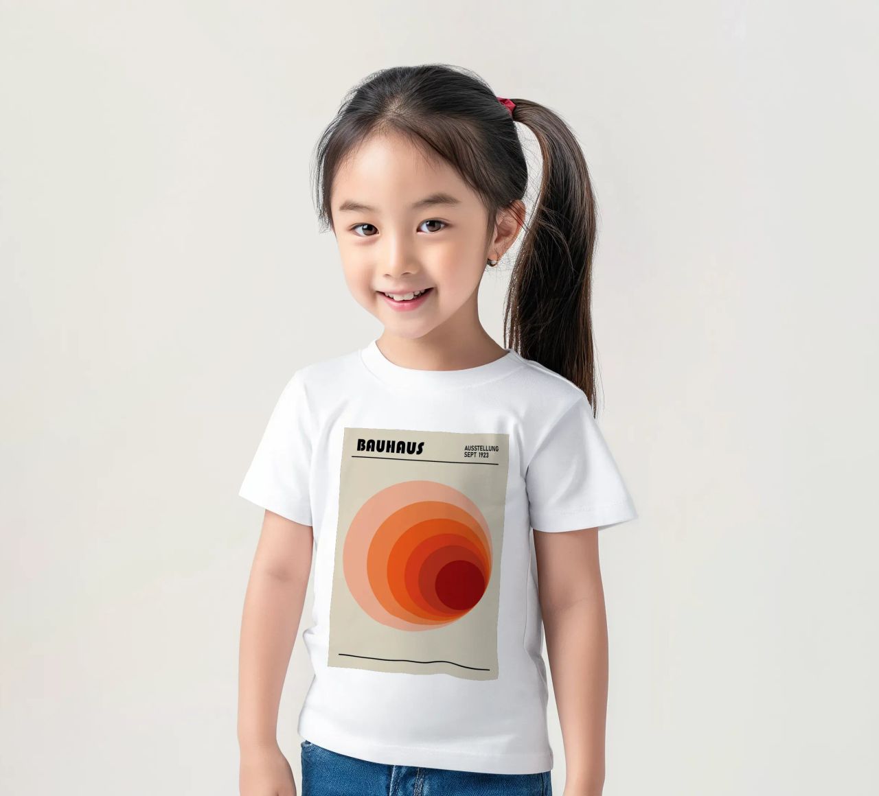Bauhaus 1923 Ausstellungsplakat Kreis Farbverlauf Kinder T-Shirt von NorwesClub