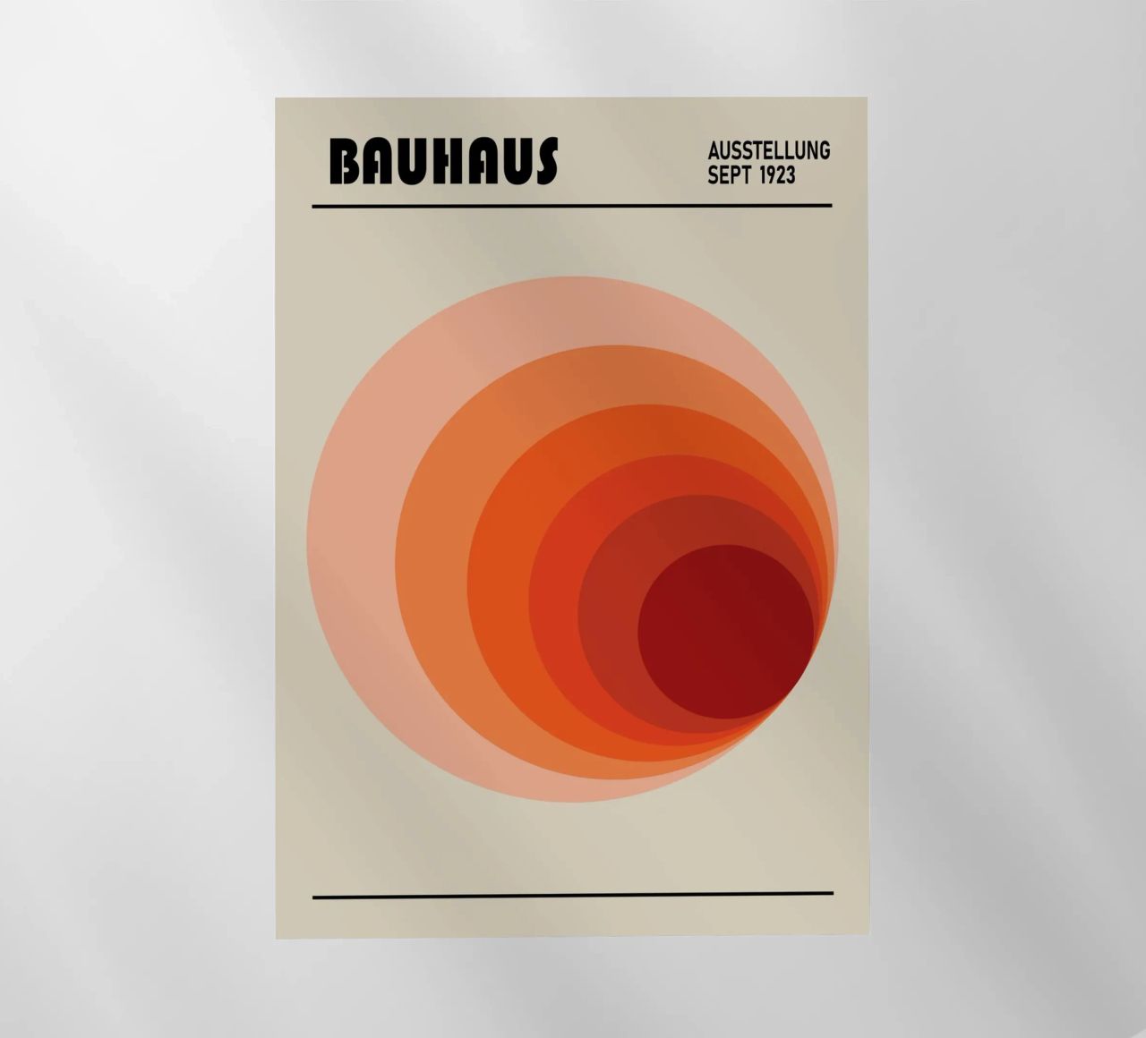 Bauhaus 1923 Ausstellungsplakat Kreis Farbverlauf Backlit Folie von NorwesClub