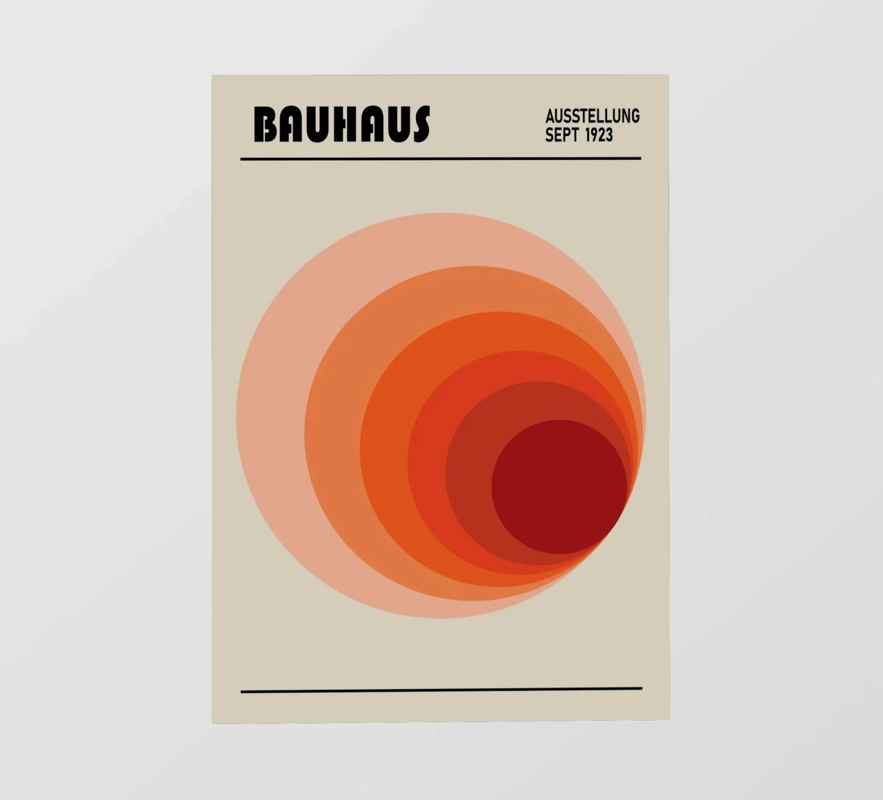 Bauhaus 1923 Ausstellungsplakat Kreis Farbverlauf Backlit Folie von NorwesClub