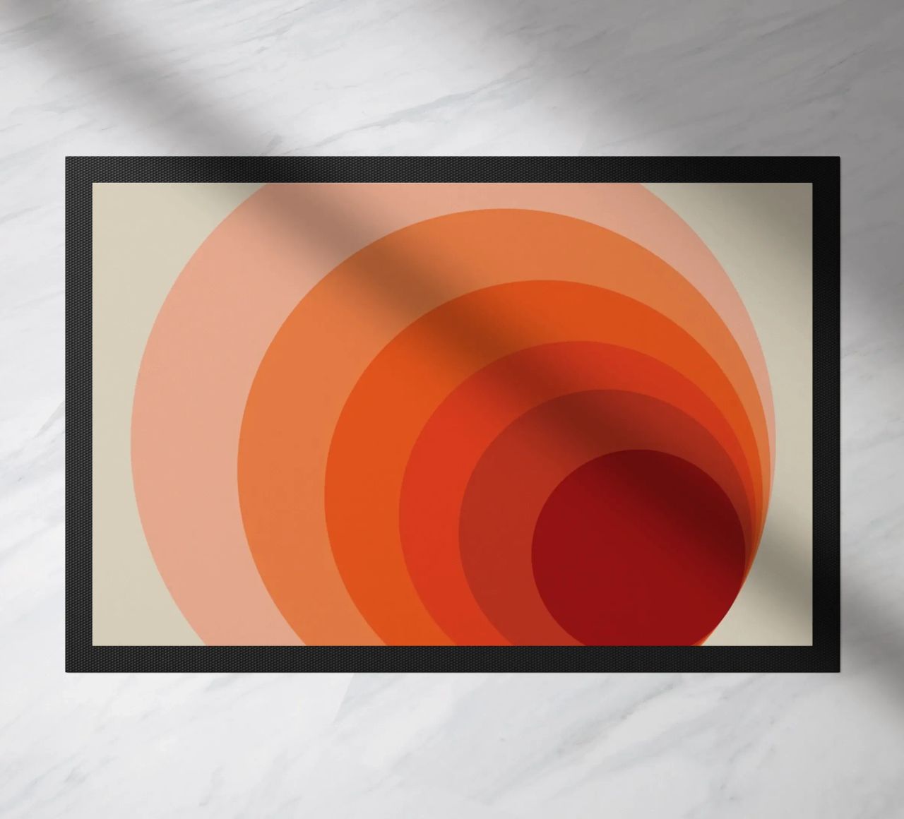 Bauhaus 1923 Ausstellungsplakat Kreis Farbverlauf Fußmatte von NorwesClub