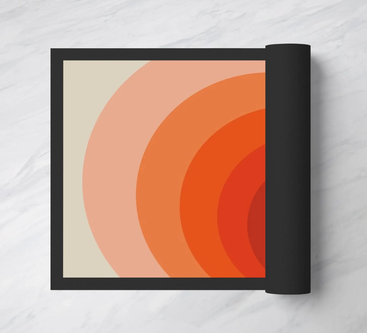 Bauhaus 1923 Ausstellungsplakat Kreis Farbverlauf Fußmatte von NorwesClub