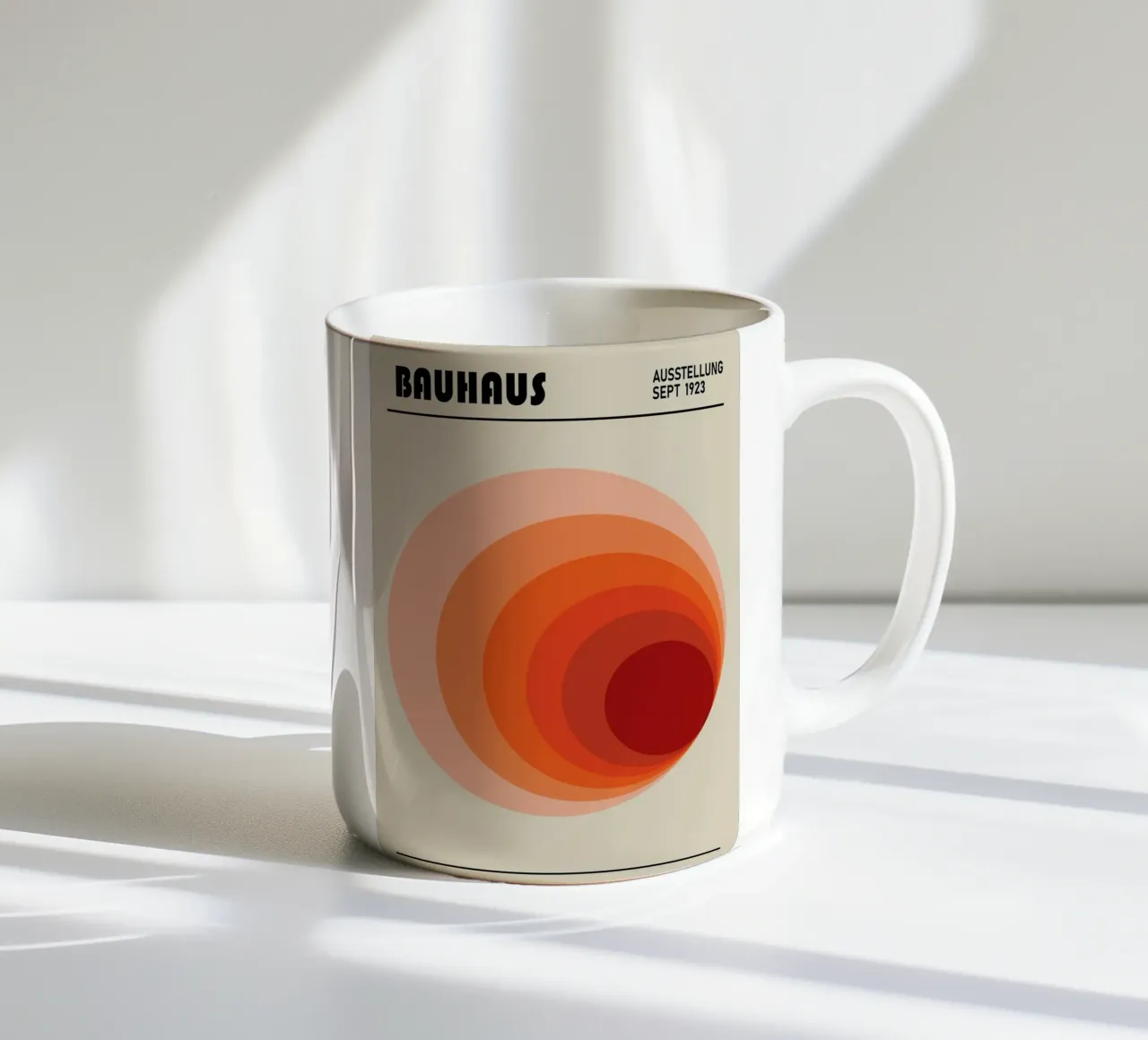 Bauhaus 1923 Manifesto espositivo Cerchio Gradiente tazza in ceramica da NorwesClub