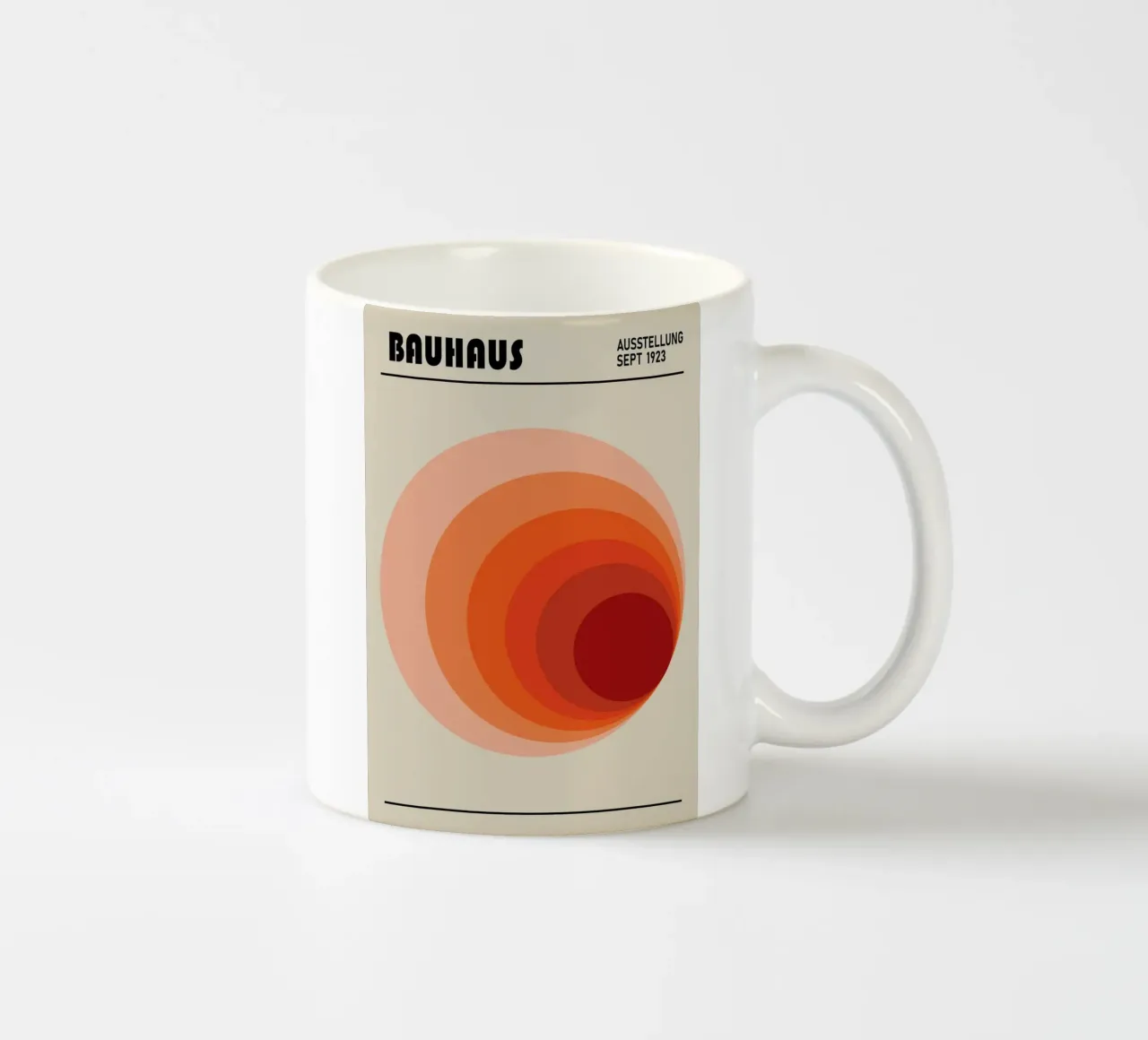 Bauhaus 1923 Manifesto espositivo Cerchio Gradiente tazza in ceramica da NorwesClub